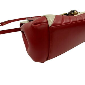 Gucci Queen Margaret Bamboo Handbag Red